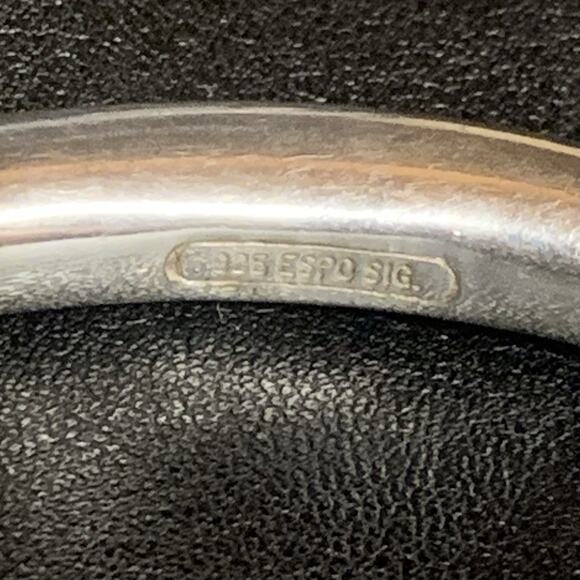 Joseph Esposito Cuff Bracelet Sterling Silver with Center Slide over Mesh Design - Picture 8 of 8